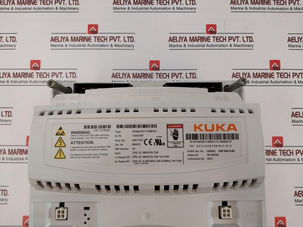 Kuka Ksp 600-3X64 Servo Drive Ecmas3D7774Be531, Dc 565/675V 25A