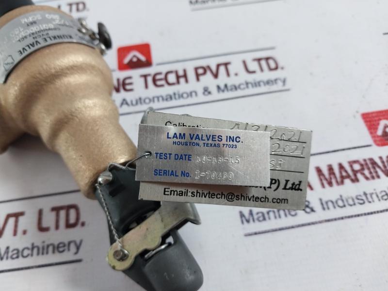 Kunkle 6010Dcm01-km 1/2" Asme Safety Relief Valve 150 Psig 350 Scfm