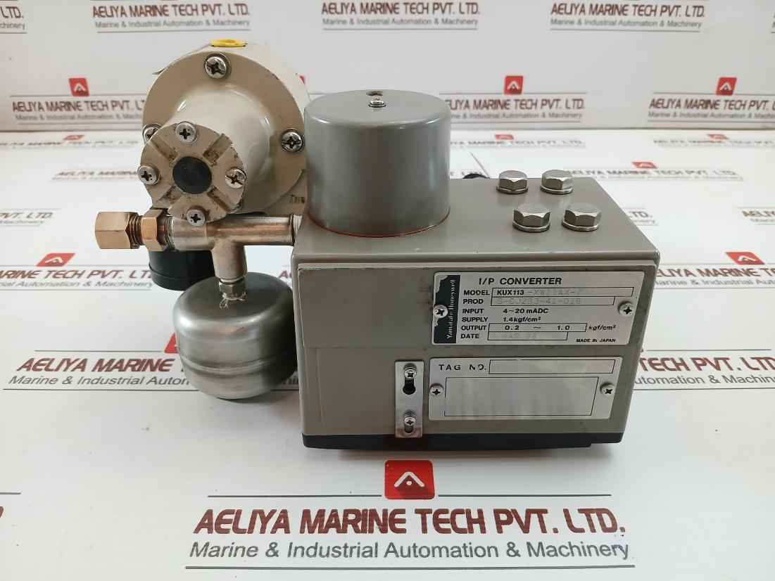 Kz03-1A Yamatake-honeywell Part No: Kux113-xw11Ax-7 I/P Converter W/ Air Regulator