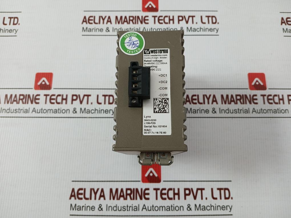 L106-f2G Ethernet Switch 24-48 Vdc 330Ma Westermo