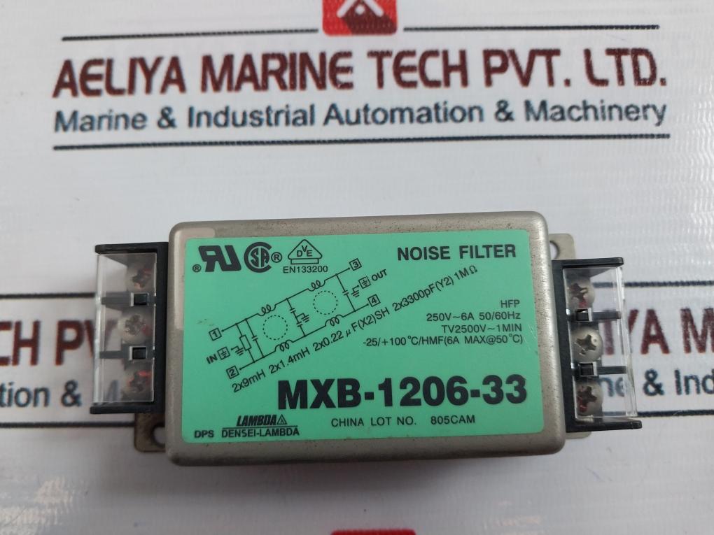 Lambda Mxb-1206-33 Noise Filter 250V~6A 50/60Hz