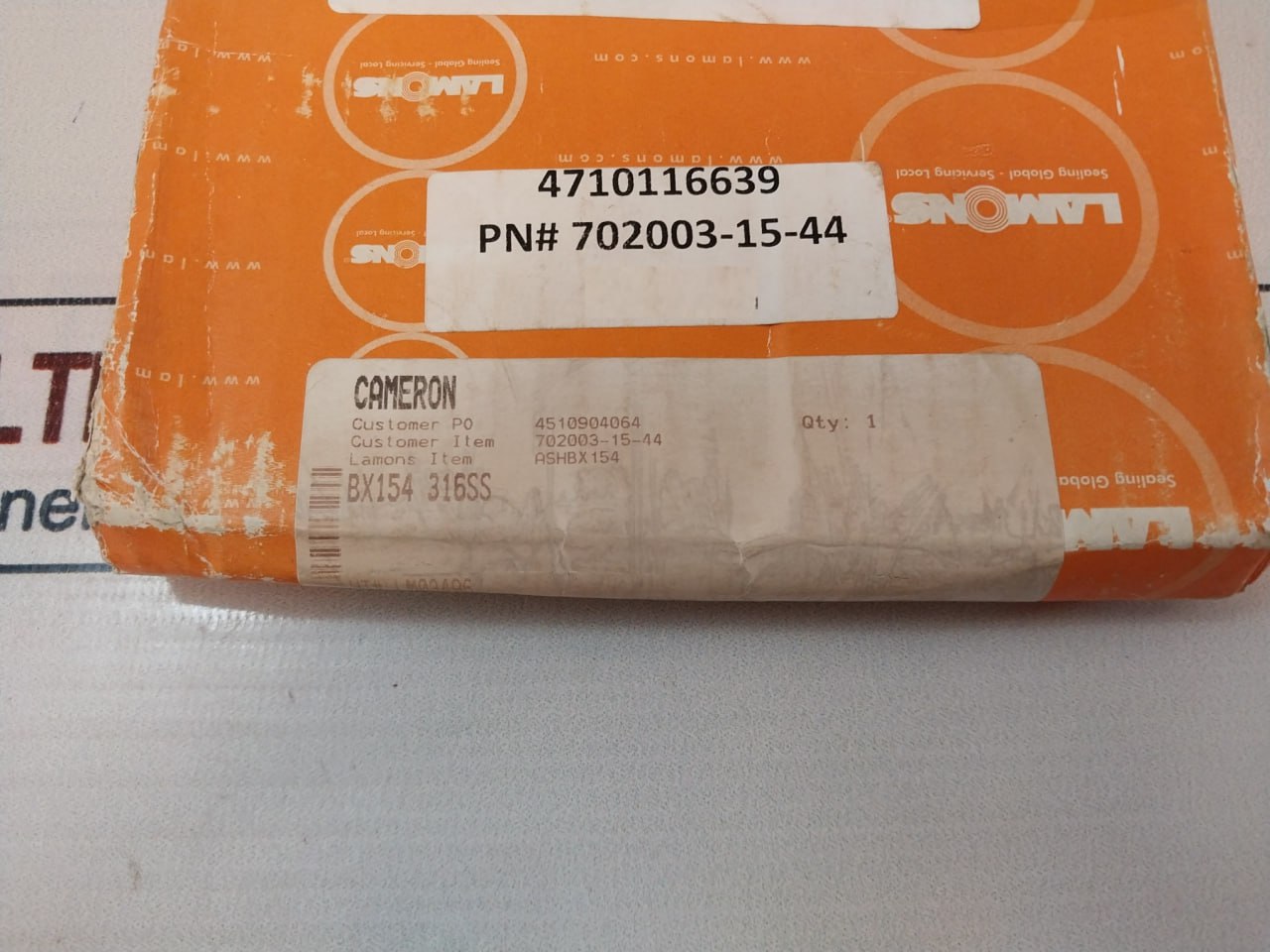 Lamons 702003-15-44 Gasket Ring Bx-154 Ss 6A S316-4