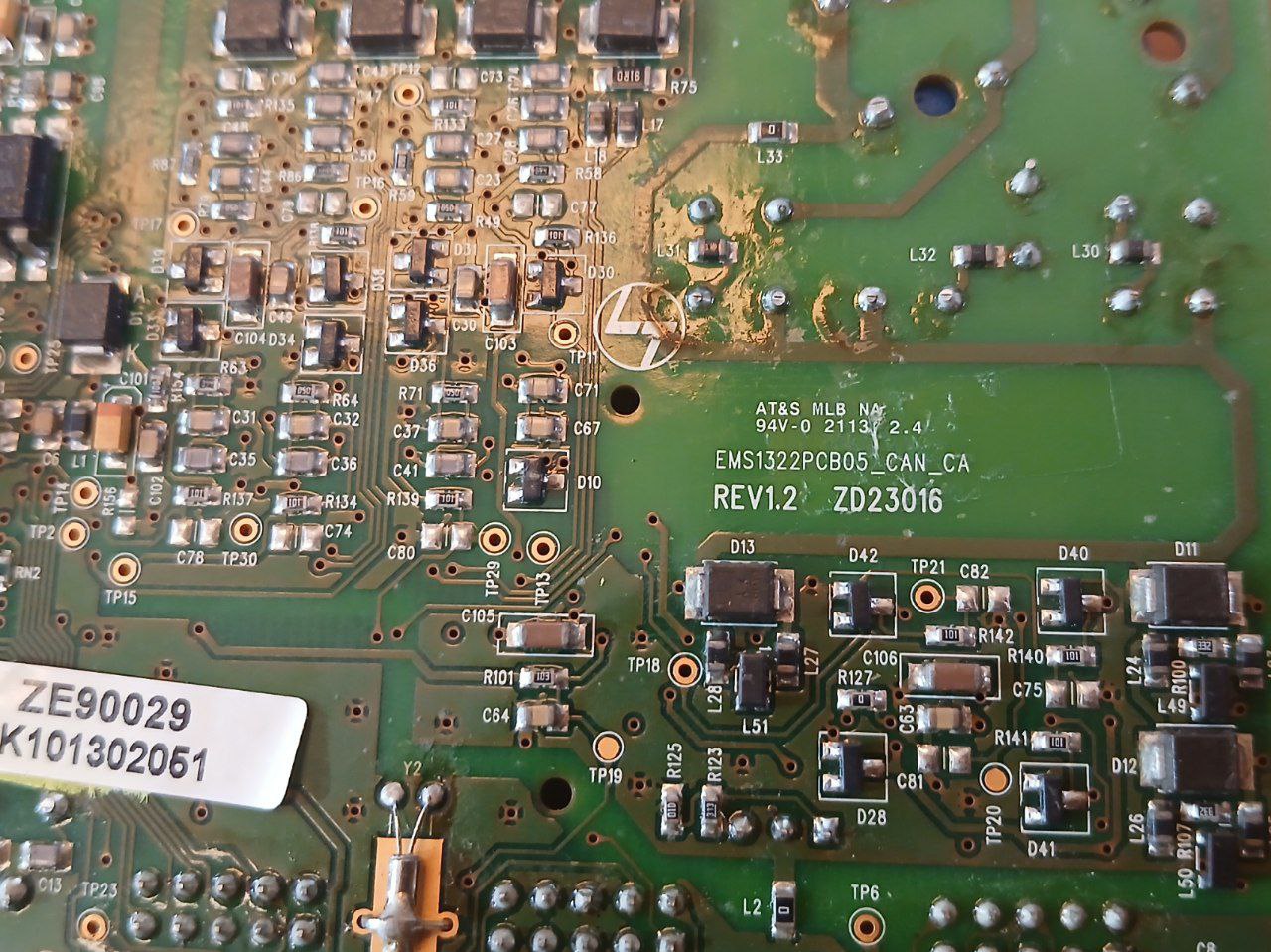 Larsen & Toubro Ems1322pcb05_can_ca Printed Circuit Board Module Rev 1.2 94v-0