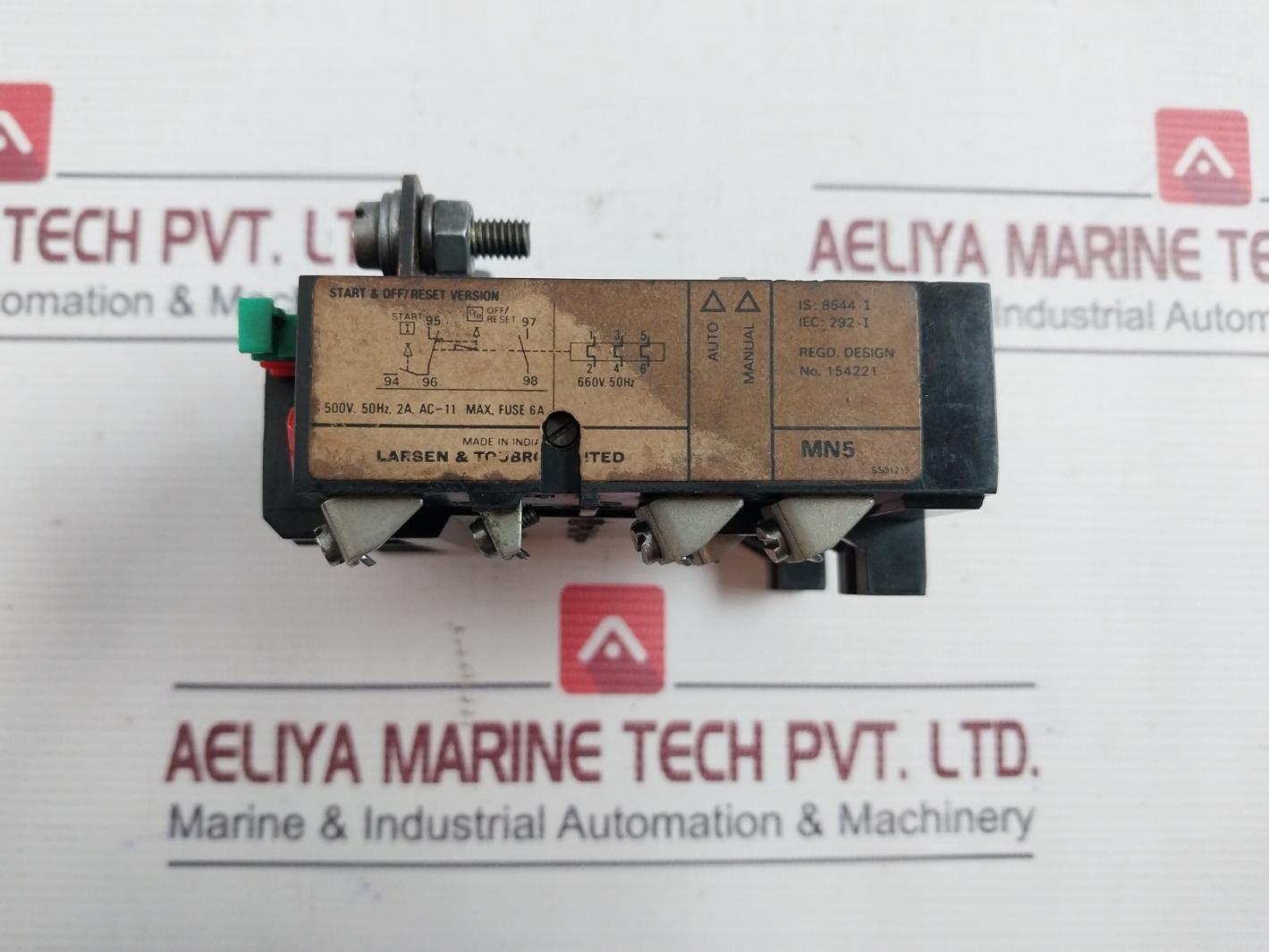 Larsen & Toubro Mn5 Thermal Overload Relay 500V 50Hz 2A. Ac-11