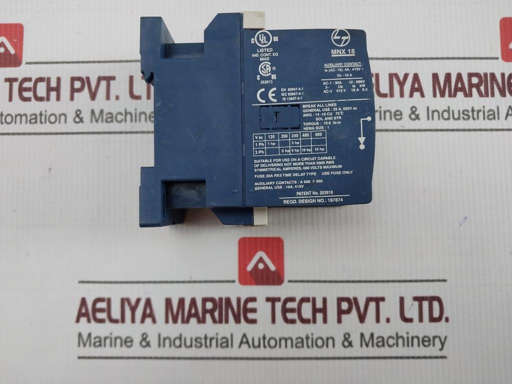 Larsen & Toubro Mnx 18 Power Contactor .