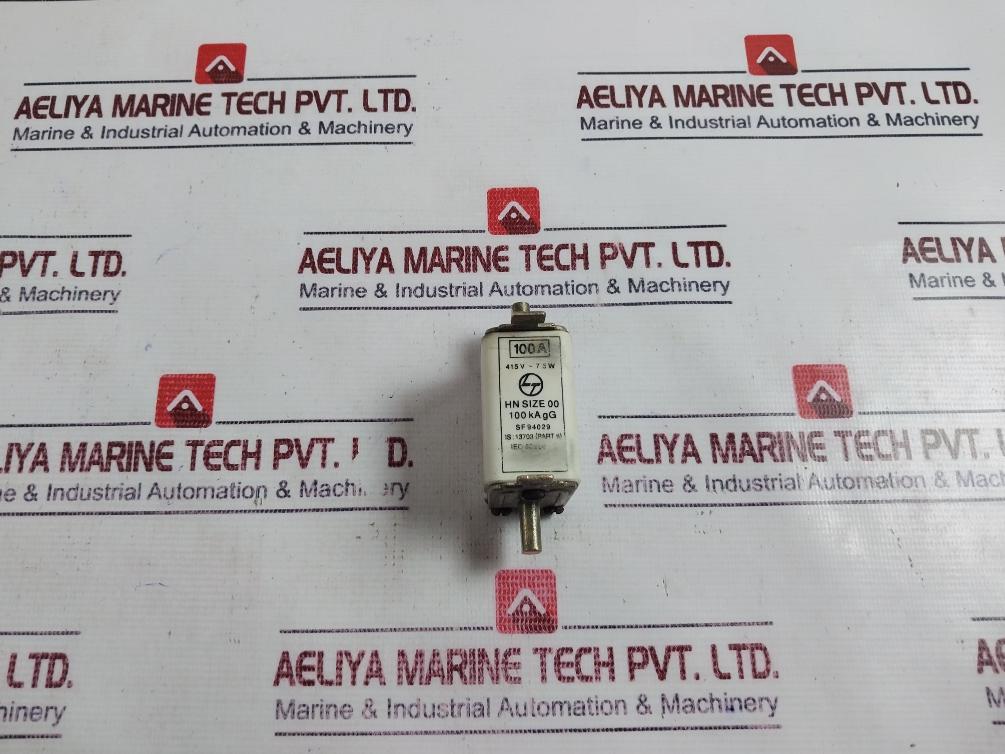 Larsen & Toubro Hn Size 00 Fuse 100a 415v ~ 7.5w 100 Ka Gg