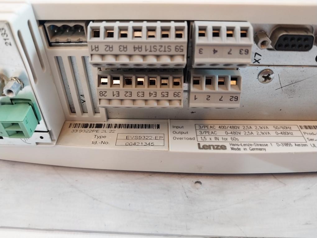 Lenze Evs9322-ep Profibus-dp Servo Inverter 24Vdc 452132630009 480V
