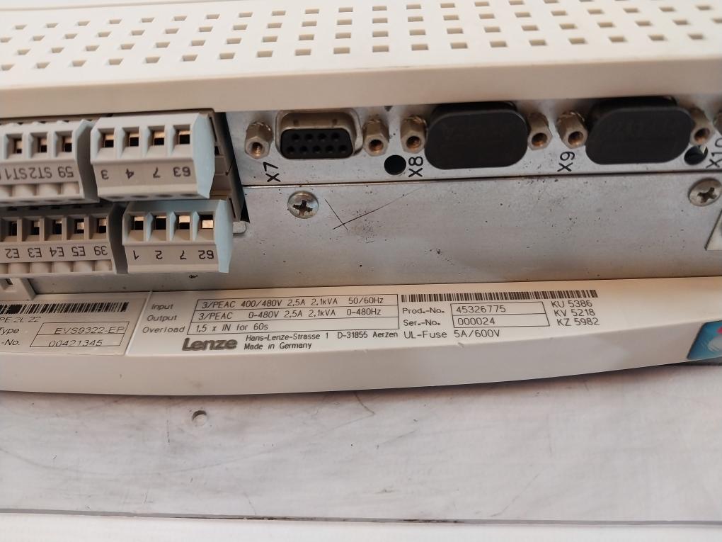 Lenze Evs9322-ep Profibus-dp Servo Inverter 24Vdc 452132630009 480V