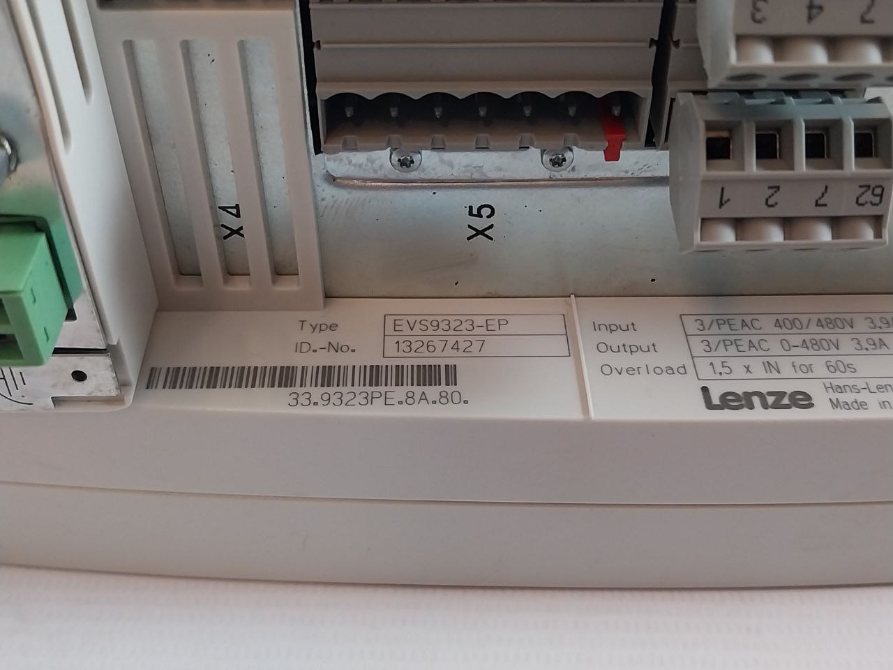 Lenze Evs9323-ep Frequency Inverter 13267427 24Vdc 21771850047