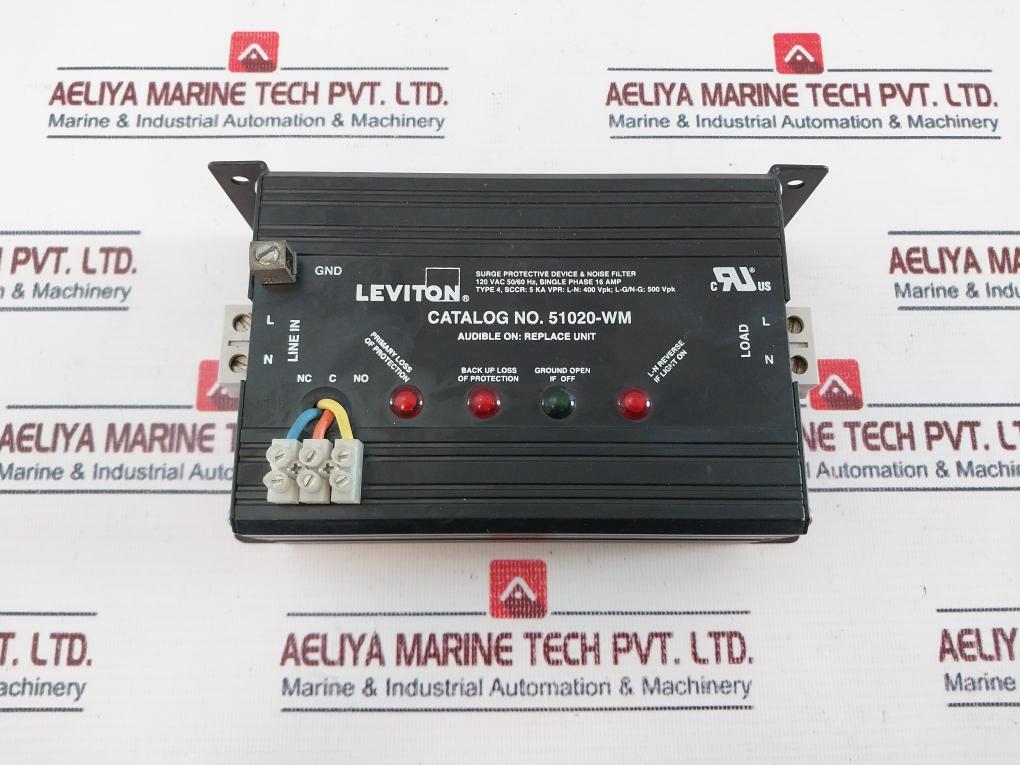 Leviton 51020-WM Surge Protective Device & Noise Filter 16Amp 120Vac 50/60Hz