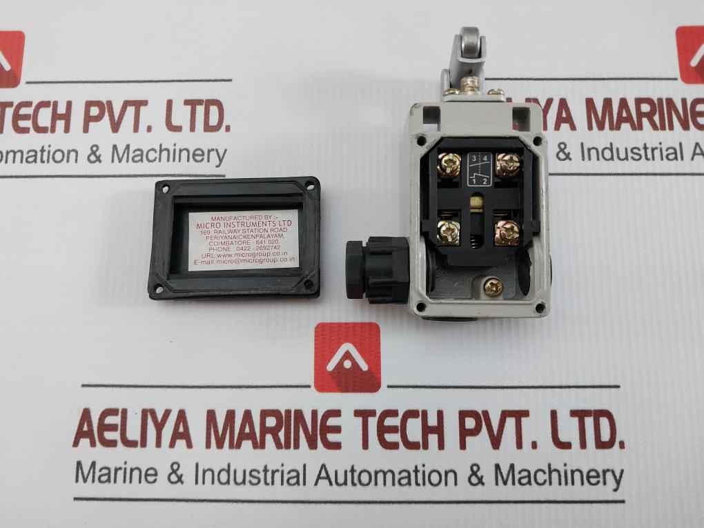 Limit Switch With A Top Push Roller Actuator Micro Instruments