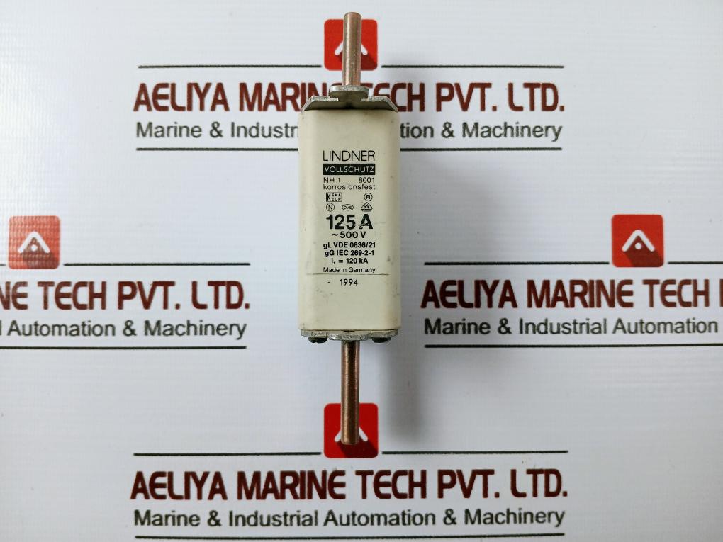 Lindner Nh1 8001 Full Protection Corrosion Resistant Fuse 125A 500V