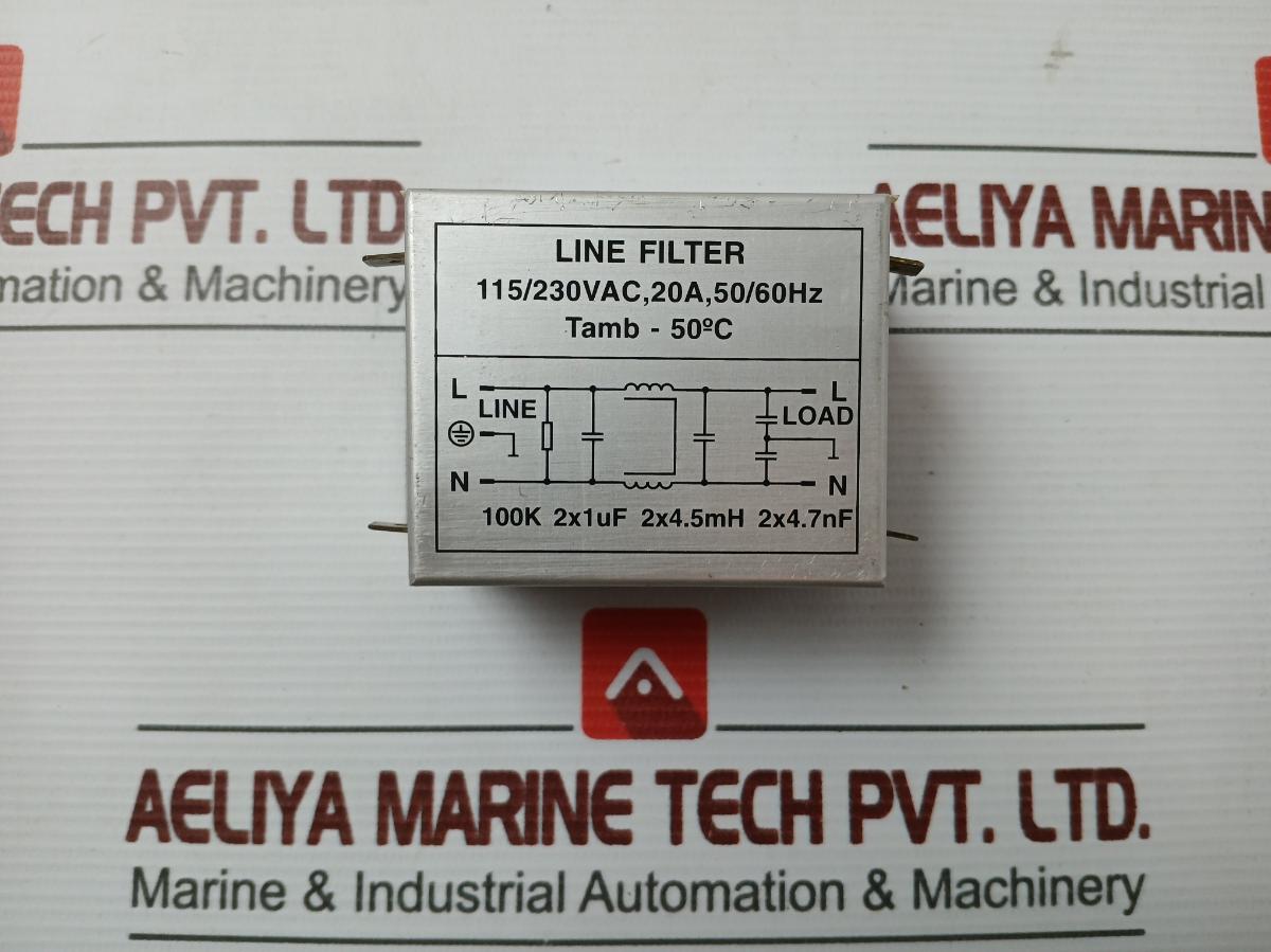 Line Filter 115/230Vac,20A,50/60Hz Tamb - 50?C