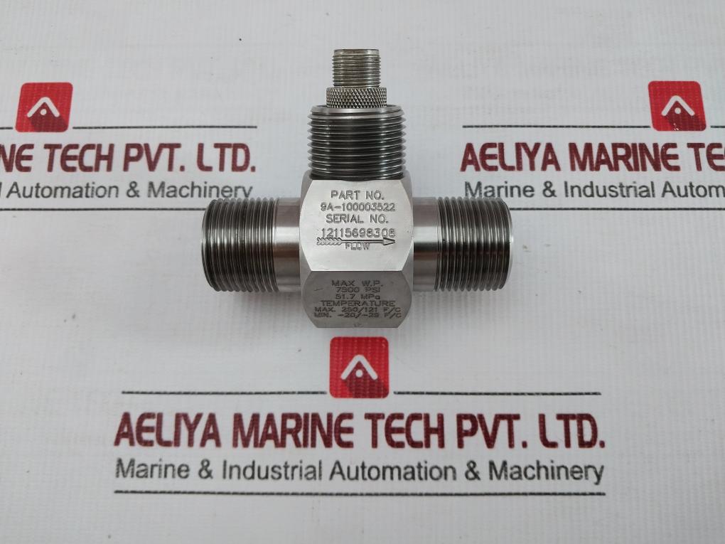Liquid Turbine Flowmeter 7500 Psi/51.7 Mpa Nuflo 9A-100003522