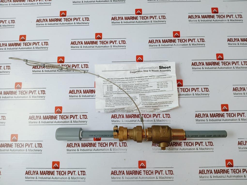Lmi 49287 Corporation Stop & Nozzle Assembly 3/4" Npt Cpvc Nozzle Bronze