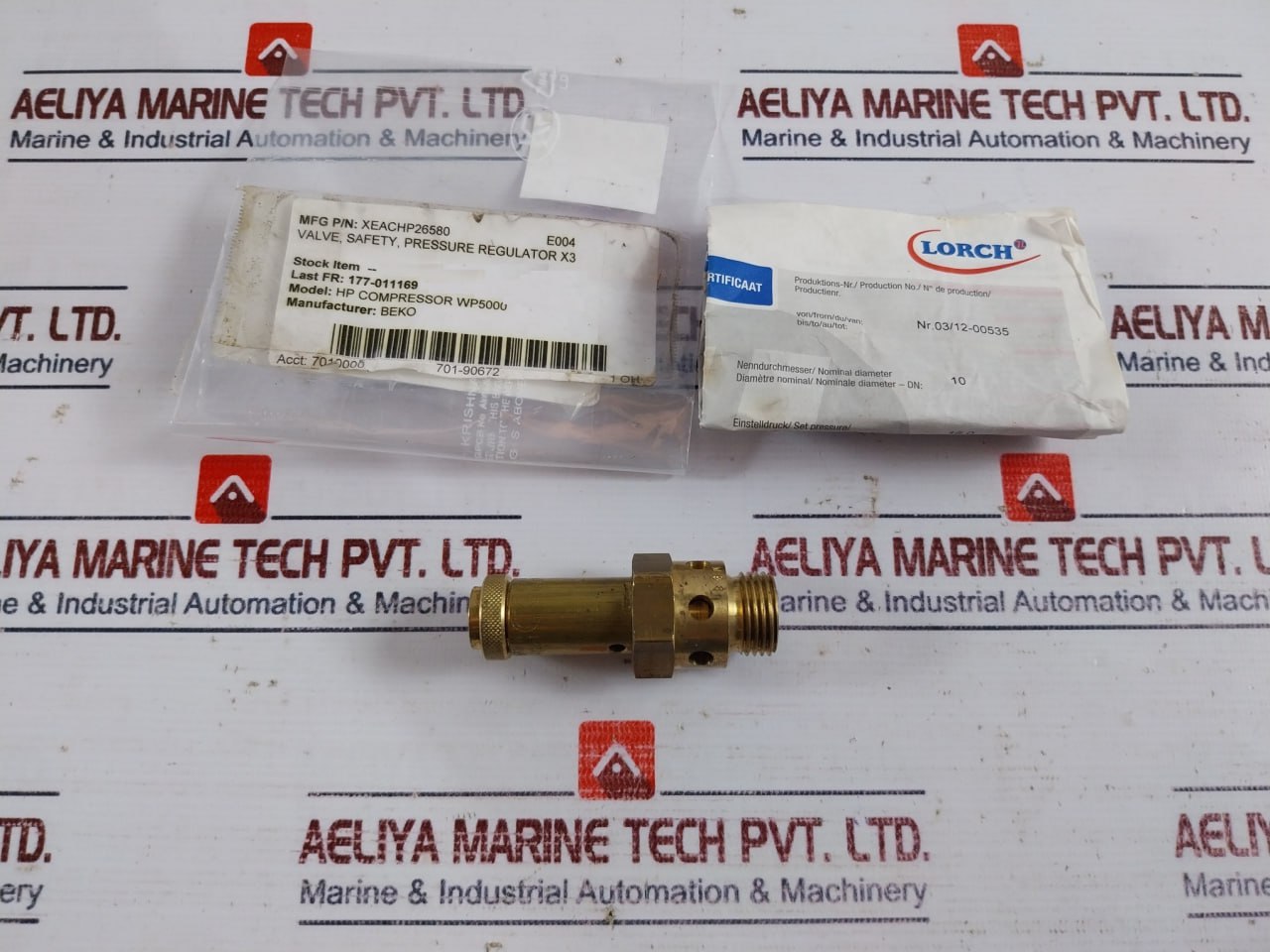 Lorch 2110 Safety Valve For Hp Compressor Wp5000