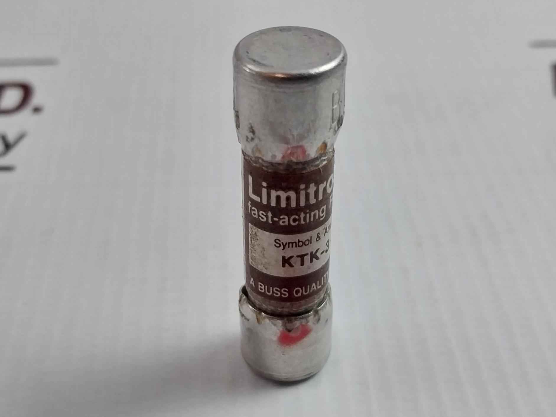 Lot Of 10X Bussmann Ktk-3 Fast-acting Fuse 3A/600V