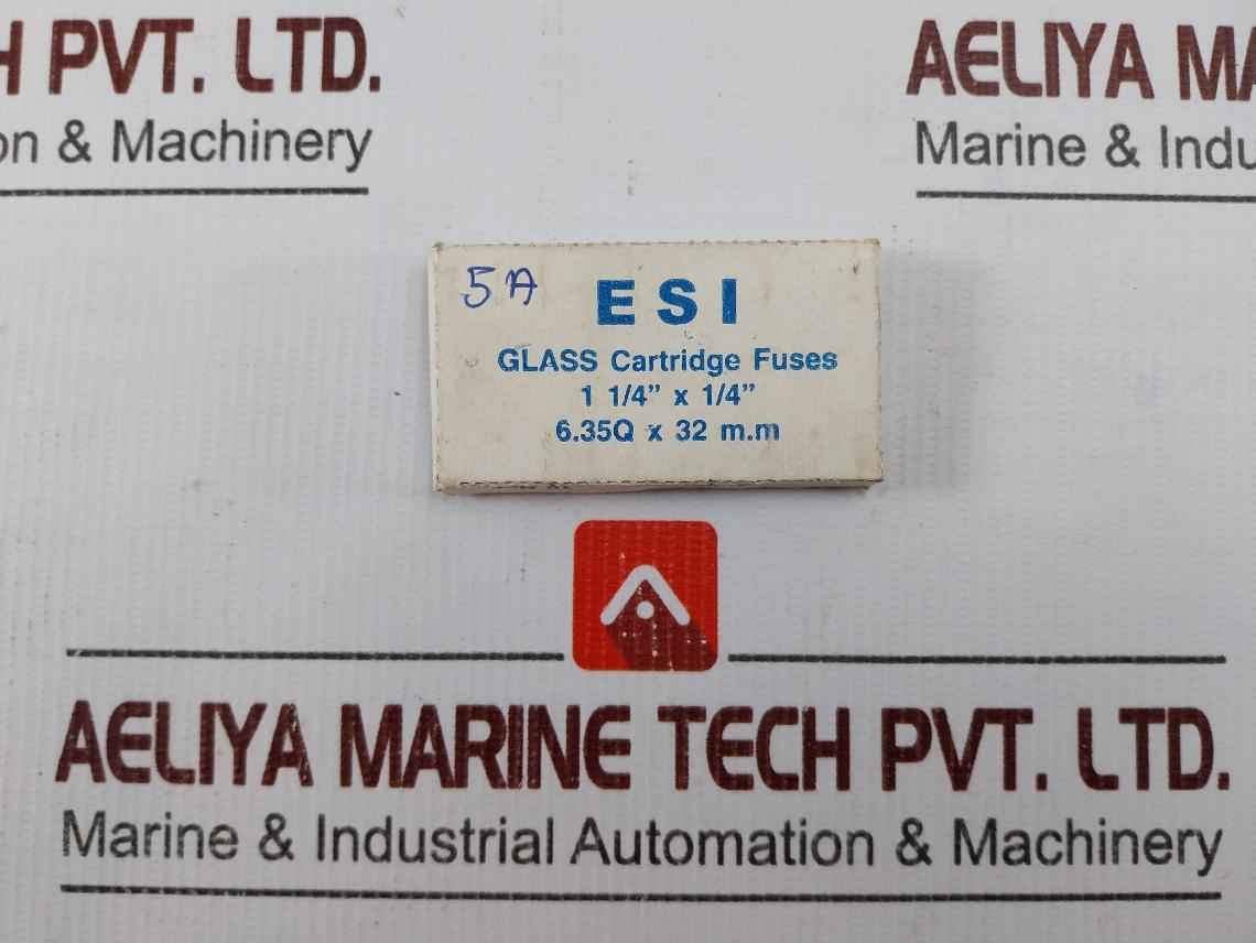 Lot Of 10X Esi F 5 A Glass Cartridge Fuse 6.35Q X 32 M.M 250V