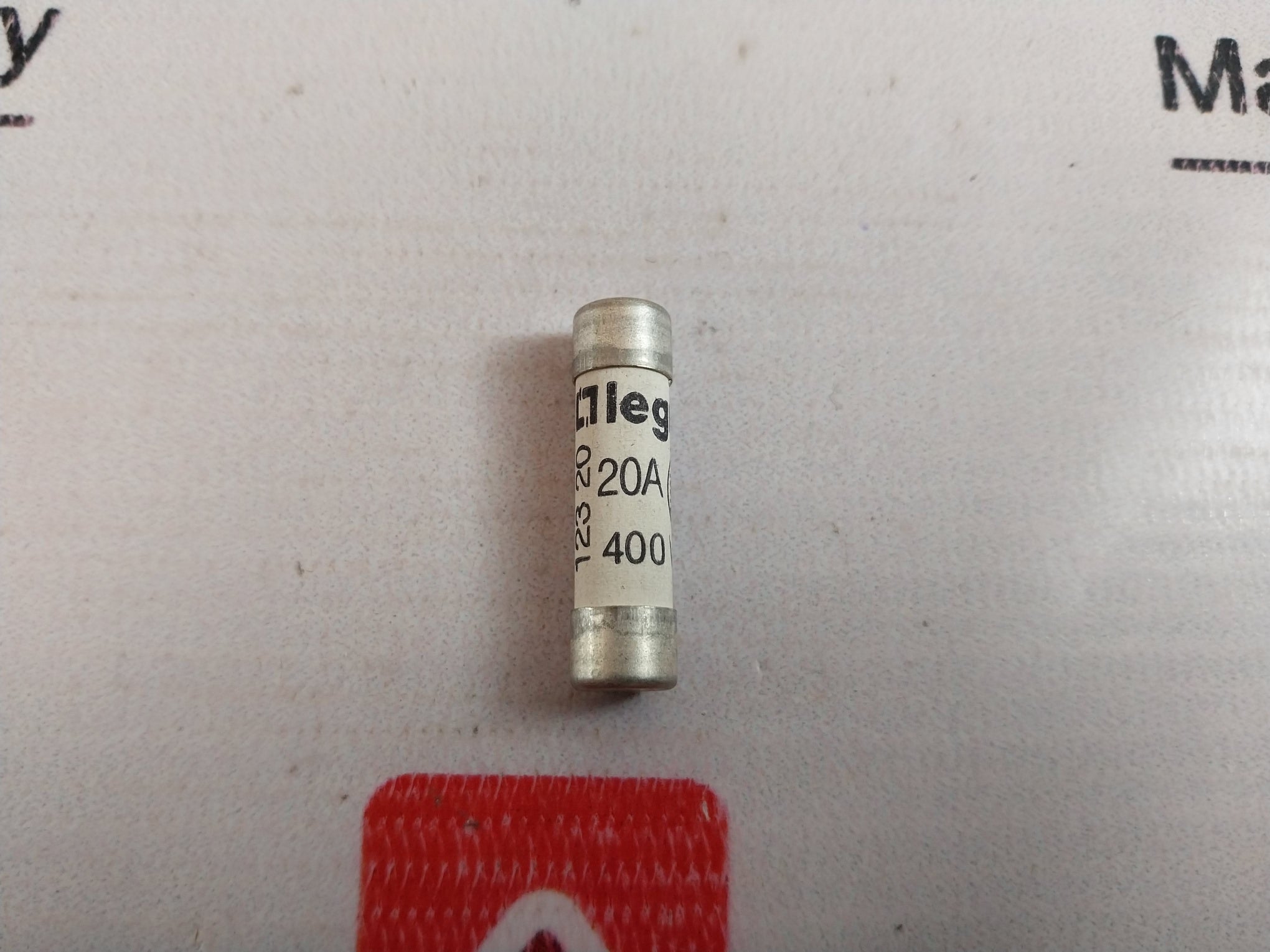 Lot of 10X Legrand 123 20 Cartridge Fuse 20A 400V