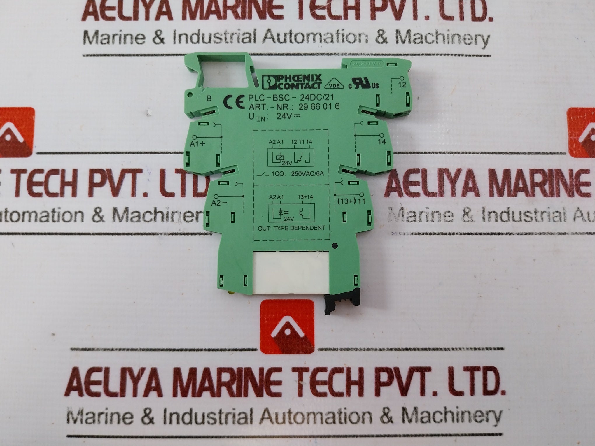 Lot of 10X Phoenix Contact 29 66 01 6 Power Relay With Socket PLC-BSC-24DC/21