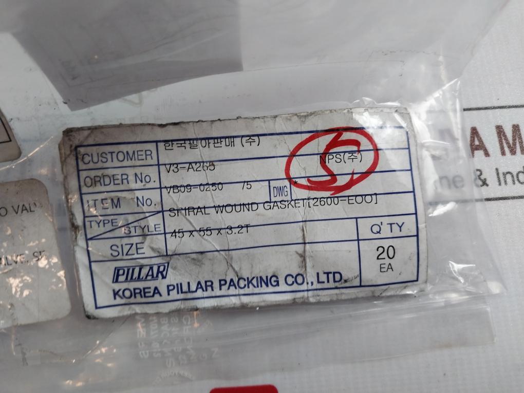 Lot of 10X PILLAR Spiral Wound Gasket F/ High Pressure Valve 14N-000-07W V3-A265
