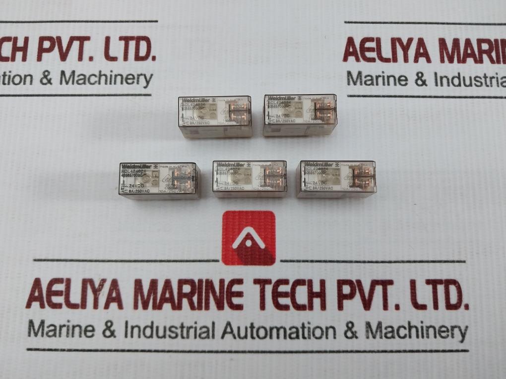 Lot Of 10X Rcl424024 Weidmuller Miniature Industrial Relay 10A/250Vac