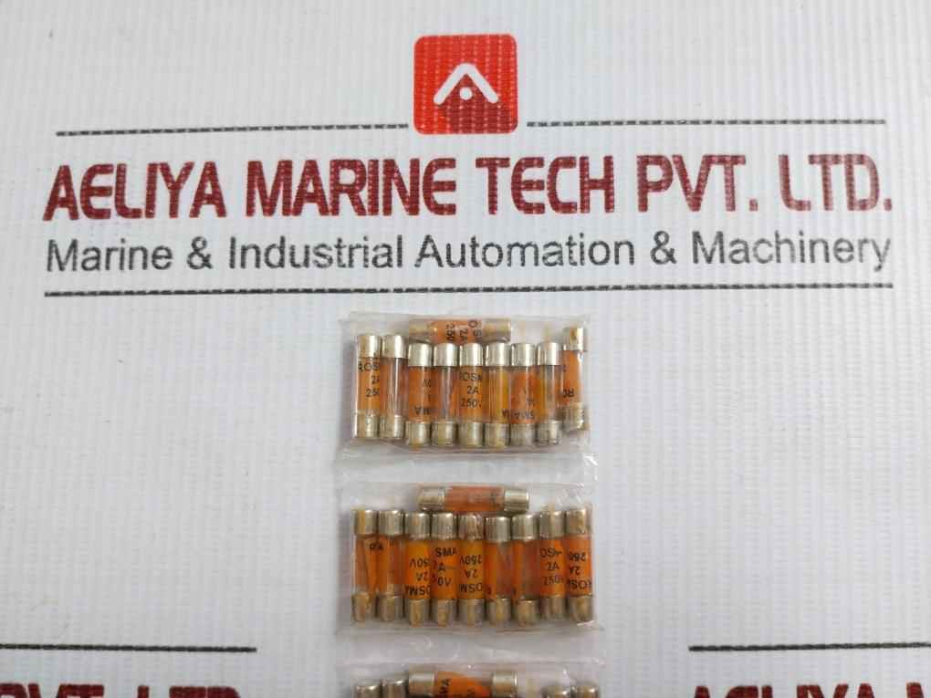 Lot Of 10X Rosma Cylindrical Cartridge Fuse 2A 250V