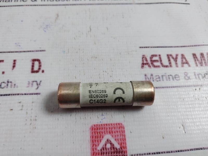 Lot of 10X BUSSMANN C14G2 Cylindrical Fuse 14X51mm 2A 690V 80KA