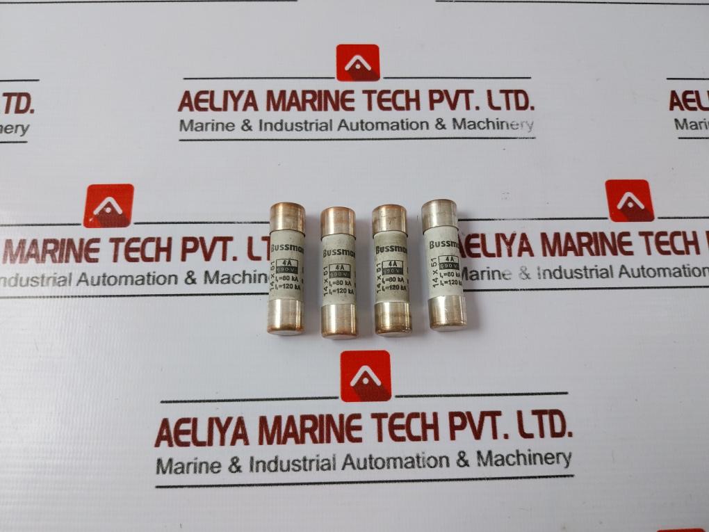 Lot of 10X Bussmann C14G4 Cylindrical Fuse 4A 690V 14X51MM GG