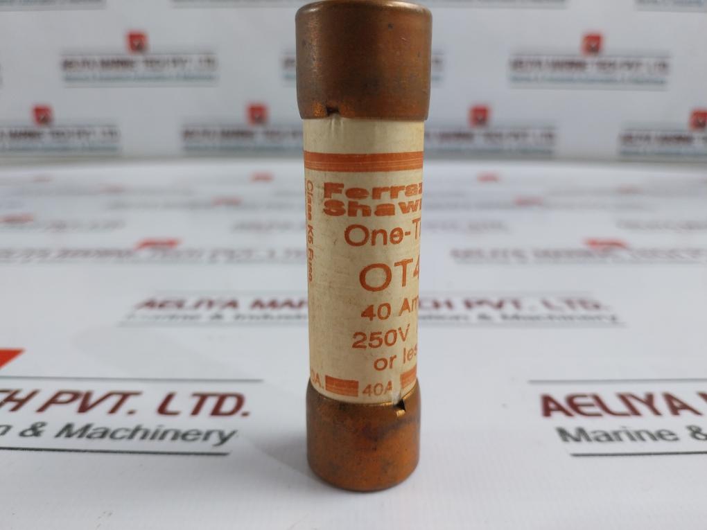 Lot of 10X FERRAZ SHAWMUT OT40 One-Time Fuse Class K-5 40 AMP 250V 3 inches