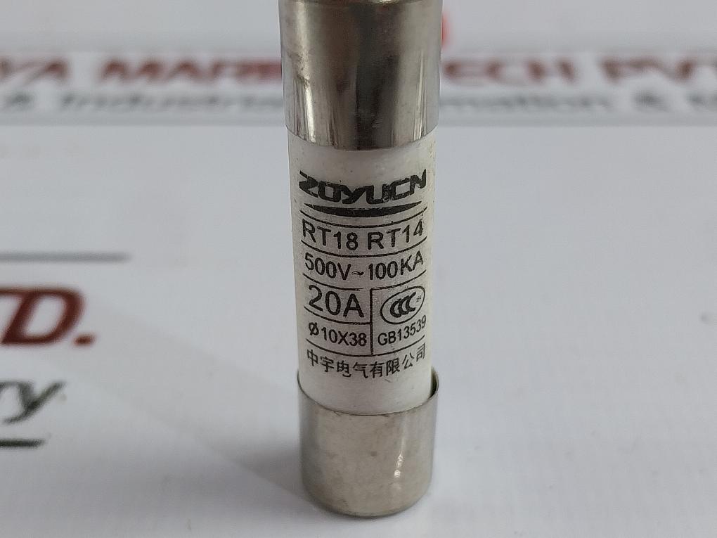 Lot of 13X ZOYUCN RT18 RT14 Fuse GB13539 20A 500V 100KA