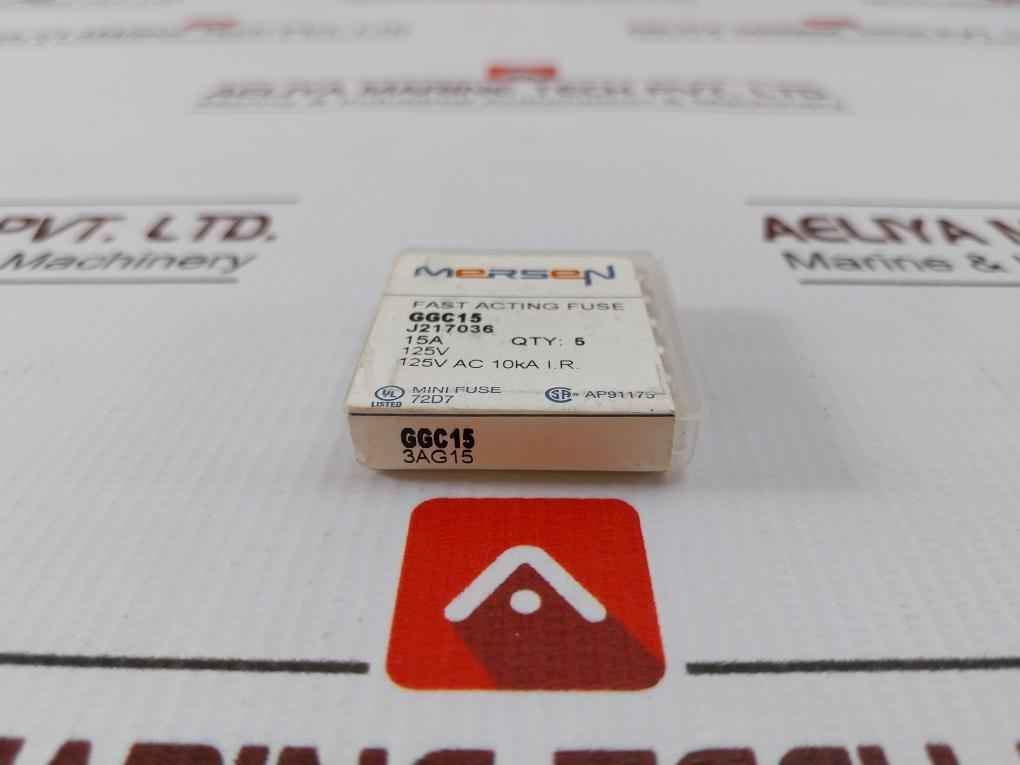Lot Of 20x Mersen Ggc15 Fast Acting Fuse 15a 125v