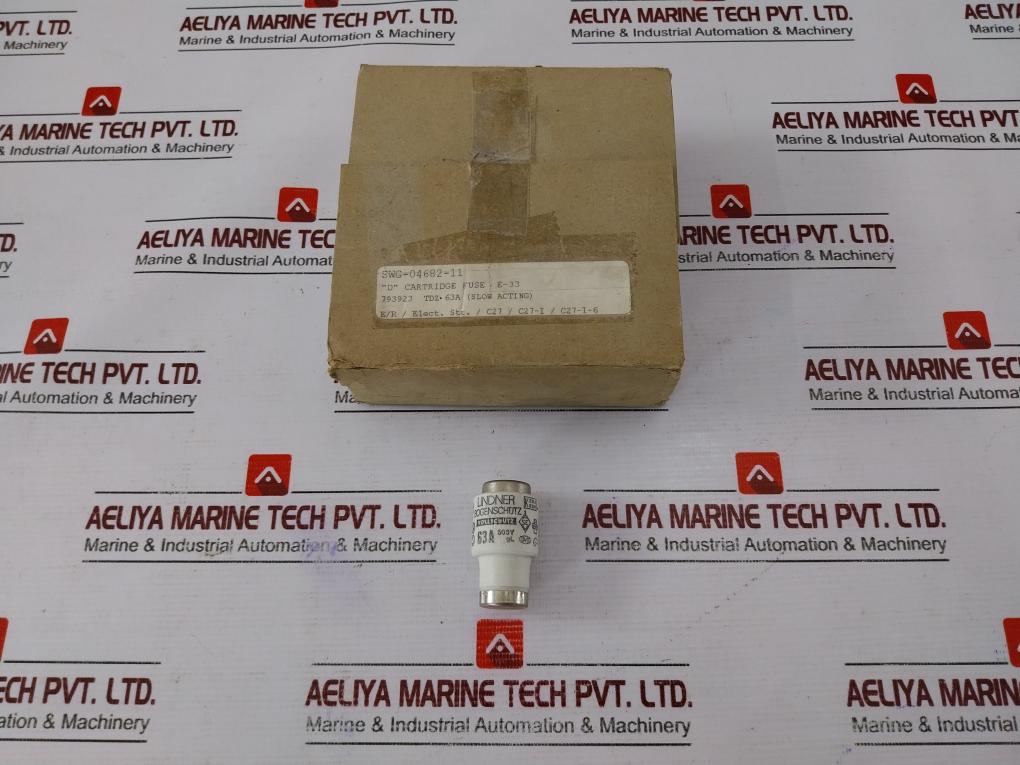 Lot of 25X Lindner 63A 500V D Cartridge Fuse E-33