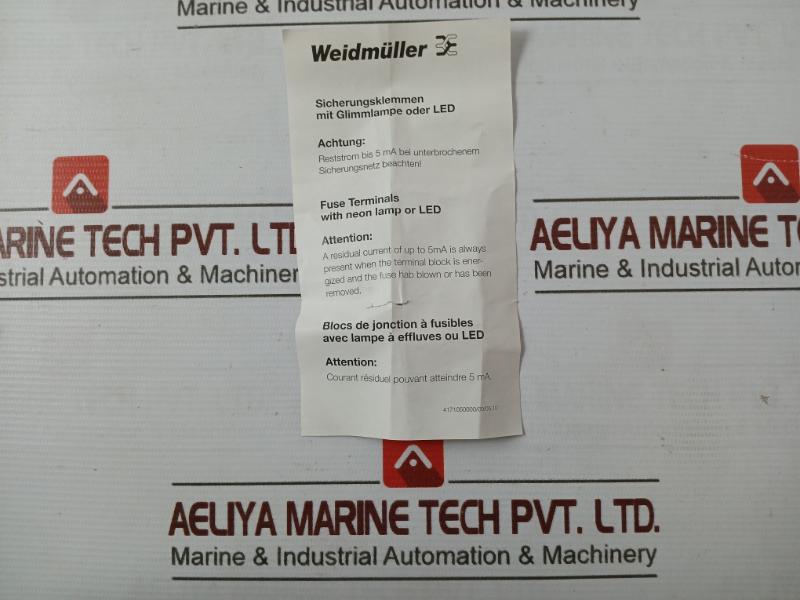 Lot of 27X WEIDMULLER WSI 6/LD Fuse Terminal Screw Connection 10-36V DC/AC