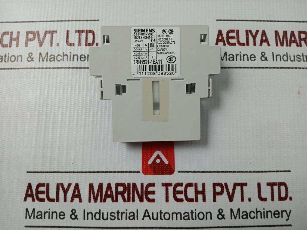 Lot Of 2X 3Rh1921-1Ea11 Siemens 500V Auxiliary Contact Block