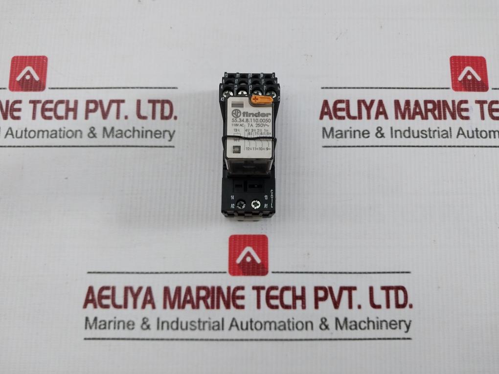 Lot Of 2X 55.34.8.110.0050 Plug-in Relay With Socket 10A 250V Finder
