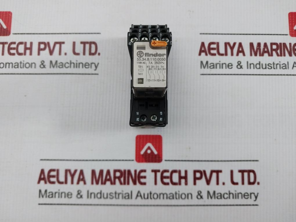 Lot Of 2X 55.34.8.110.0050 Plug-in Relay With Socket 10A 250V Finder