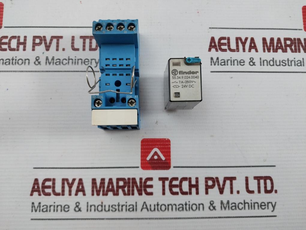 Lot Of 2X 55.34.9.024.0040 Plug In Power Relay Brand Finder 7A-250V 12A/10A 300Vac