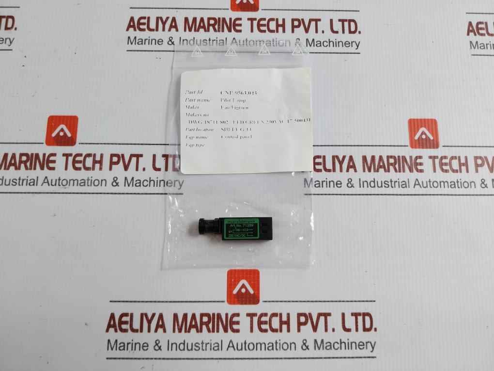 Lot Of 2X 71289 Pilot Lamp Green 220Vac/Dc Murrelektronik