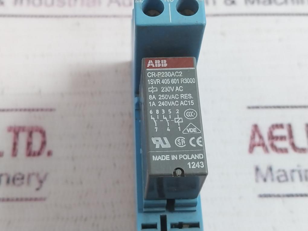 Lot of 2X ABB CR-P230AC2 Pluggable Interface Relay 1SVR405601R3000