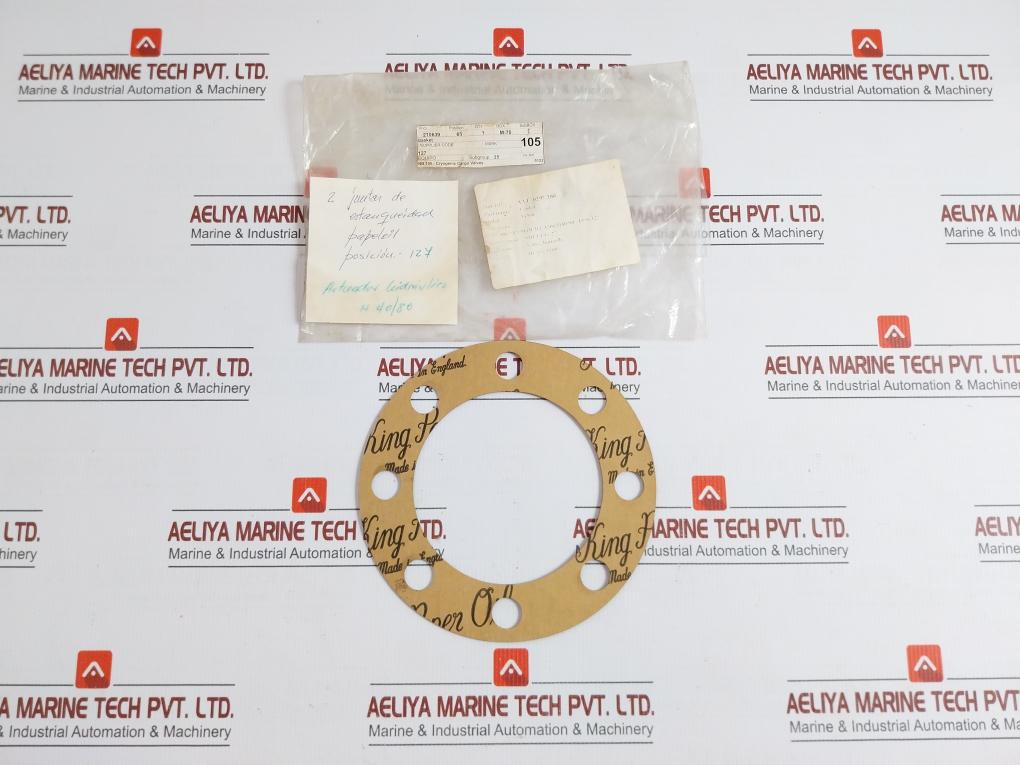 Lot Of 2X Actuator Gasket For Cryogenic Cargo Valve King Paper Oil 50 Gm