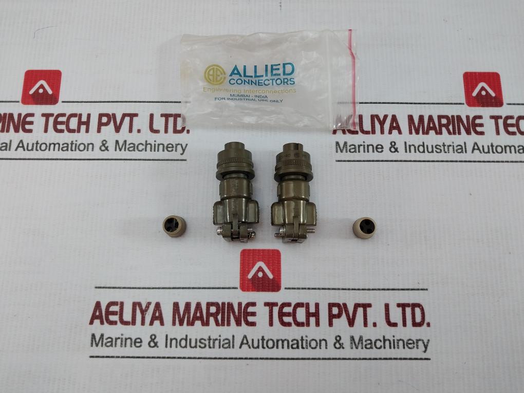 Lot Of 2X Allied Straight Cable Connector Ms 3106F
