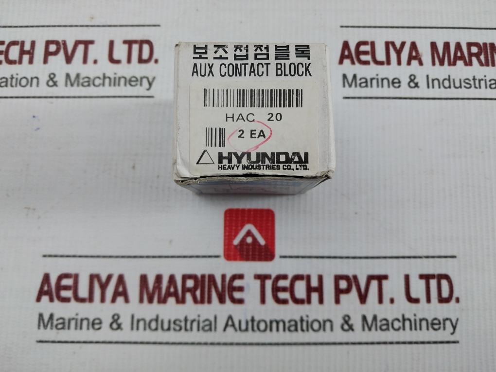 Lot Of 2X Auxiliary Contact Block Hac 20 Hyundai 660V/16A