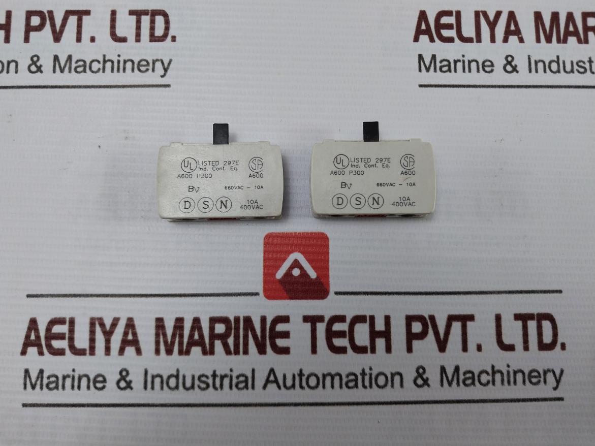 Lot of 2X Baco 23E01 Contact Block 660VAC-10A