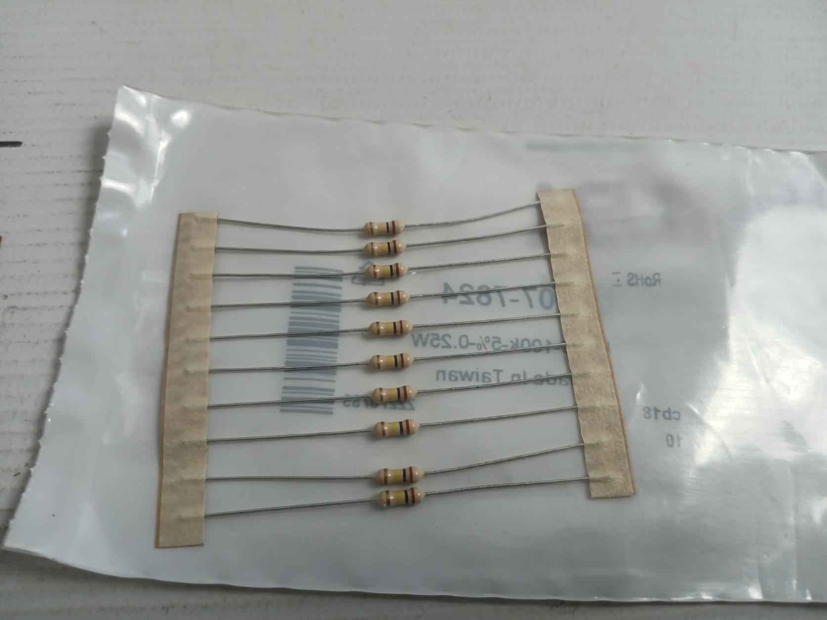 Lot Of 2X C-100K-5%-0.25W Brand Rs 707-7824 Carbon Film Resistor