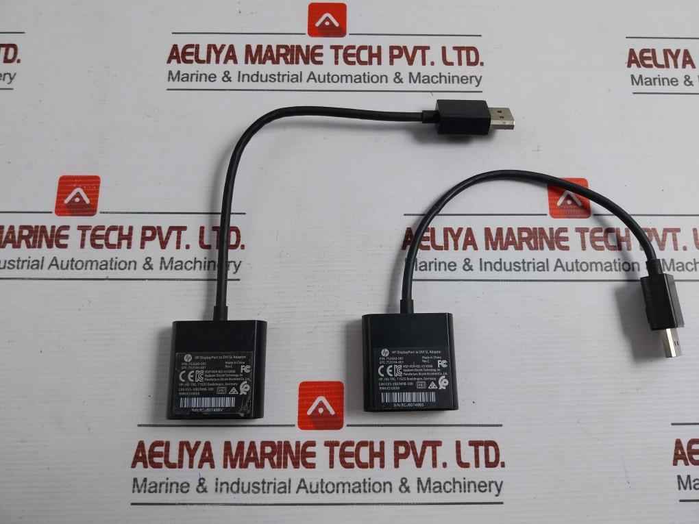 Lot Of 2X Display Port To Dvi Sl Adapter Hp 752660-001