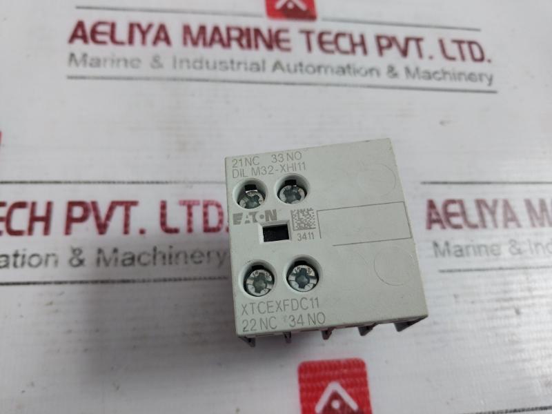Lot of 2X EATON DIL M32-XHI11 Moeller Series Auxiliary Contact Module 6000V 16A
