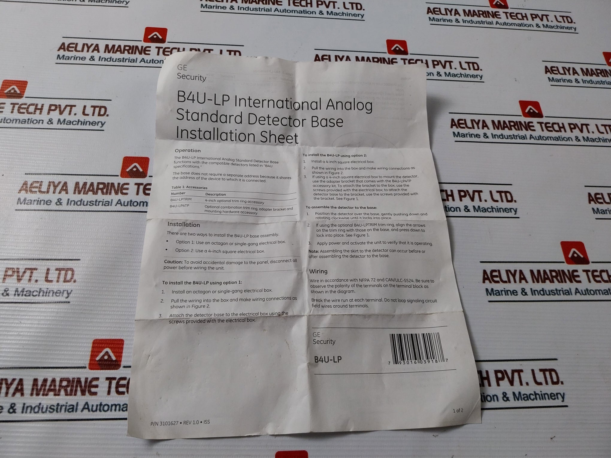 Lot of 2X General Electric B4u-lp Detector Base