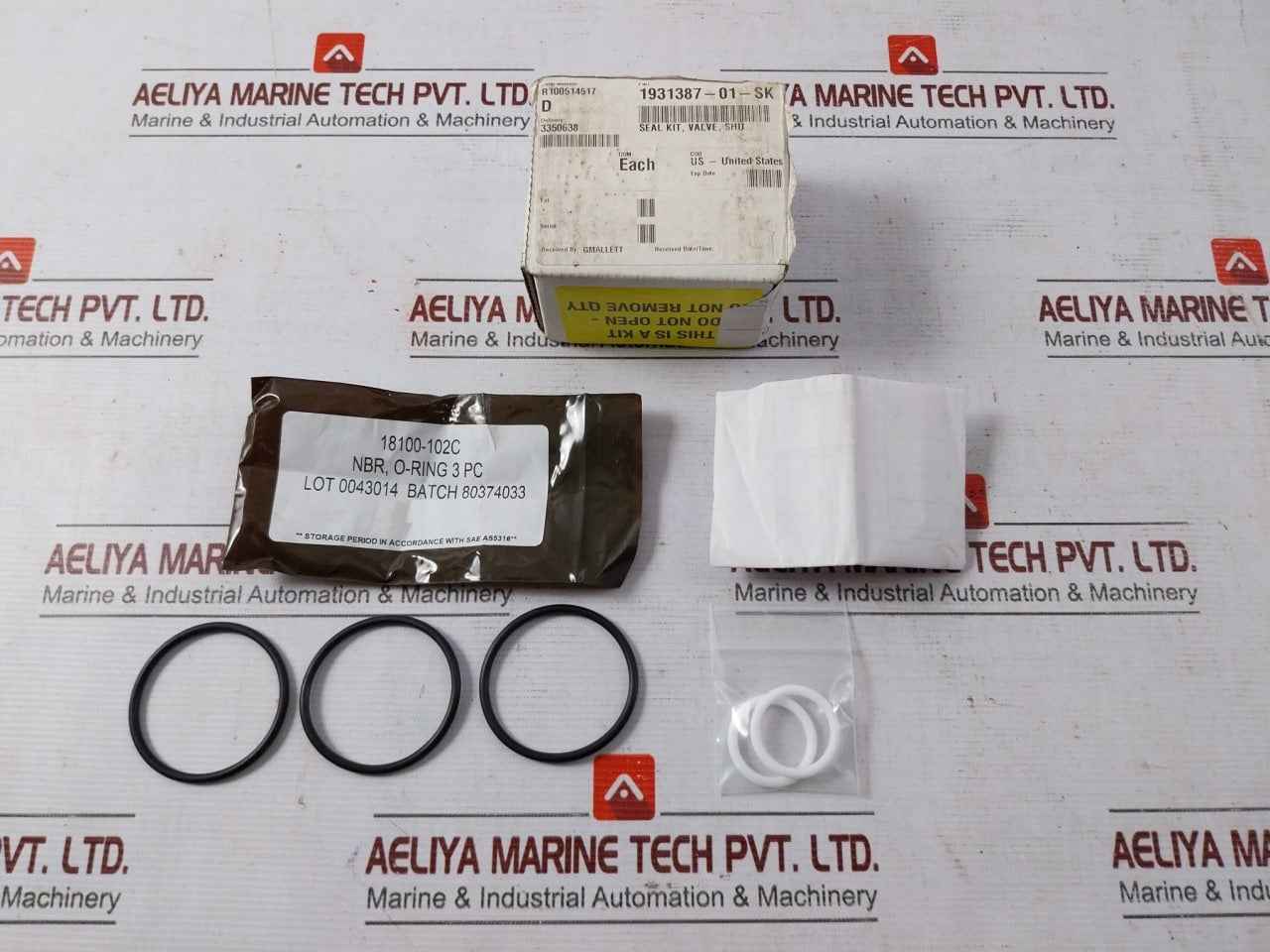 Lot Of 2X Gilmore 25413 Sk 1" Valve Seal Kit 1931387-01-sk