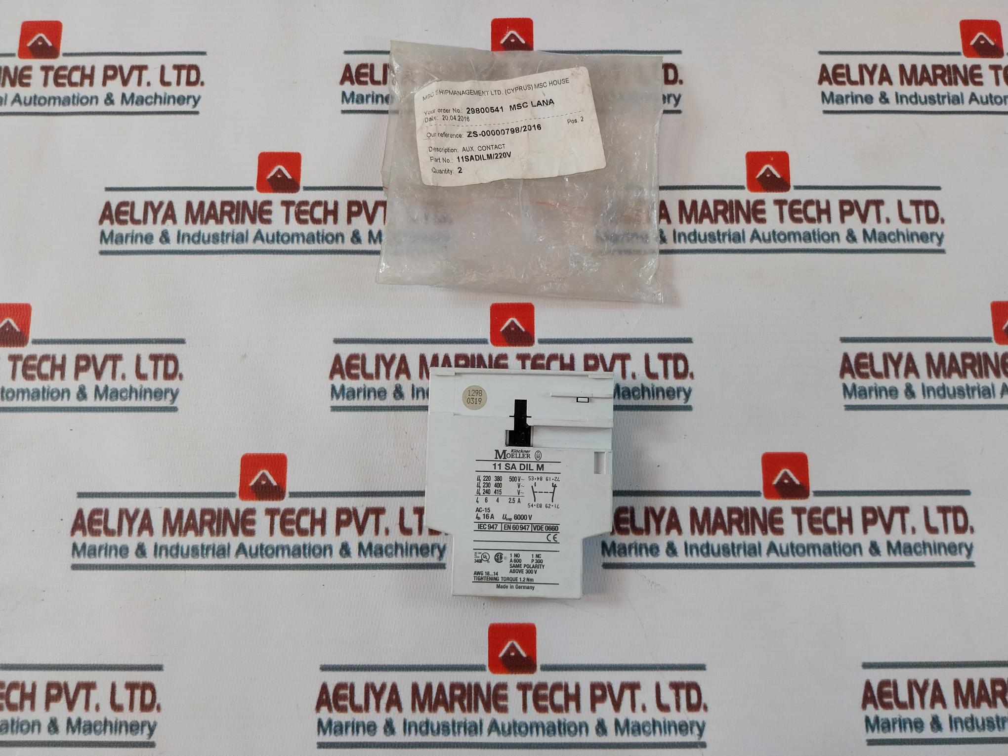 Klockner Moeller 11 Sa Dil M Auxiliary Contactor Block